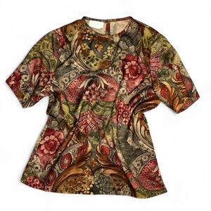 Elegant Floral Short Sleeve Top